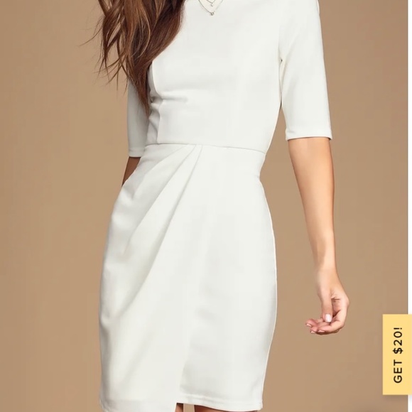 Lulus Westwood White Sheath Dress Wedding Bachelorette - Picture 1 of 10